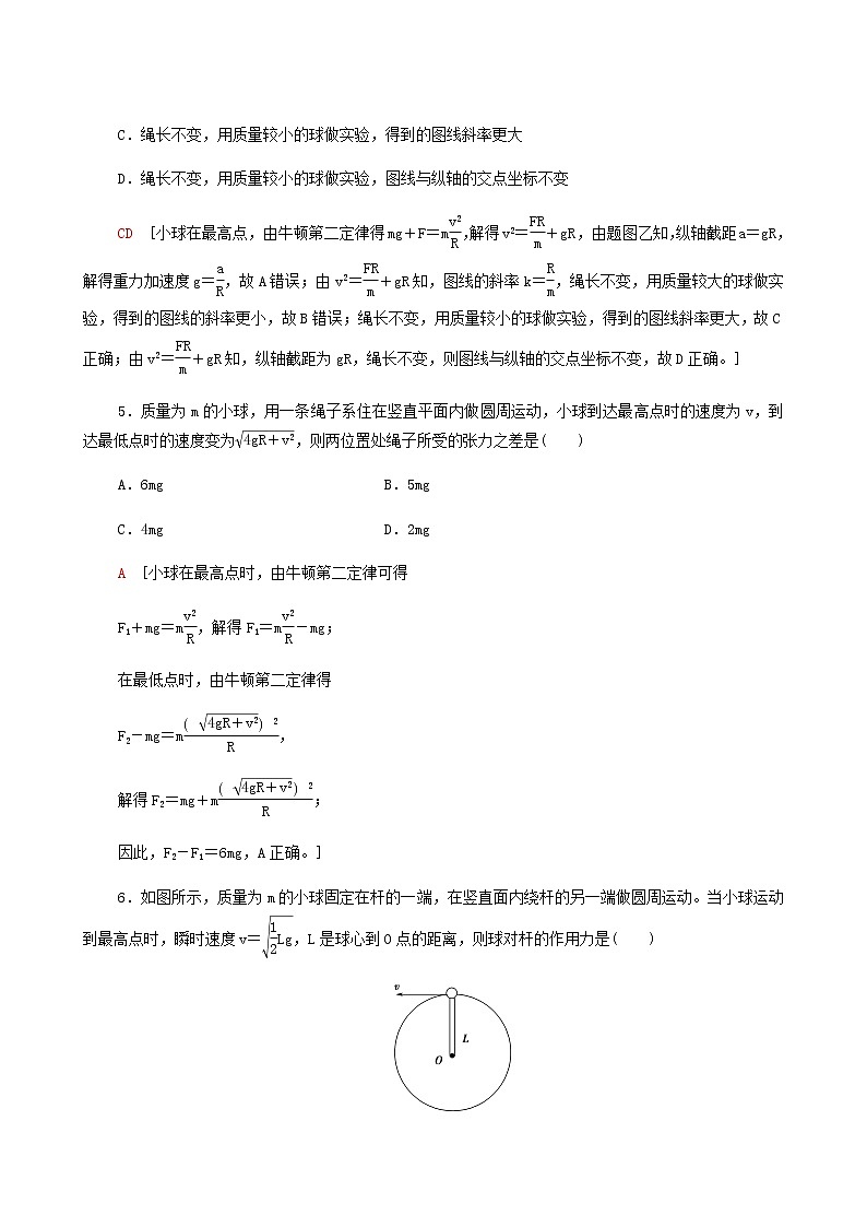 人教版(2019)高中物理必修第二册素养培优课3生活中的圆周运动合格考试含答案03