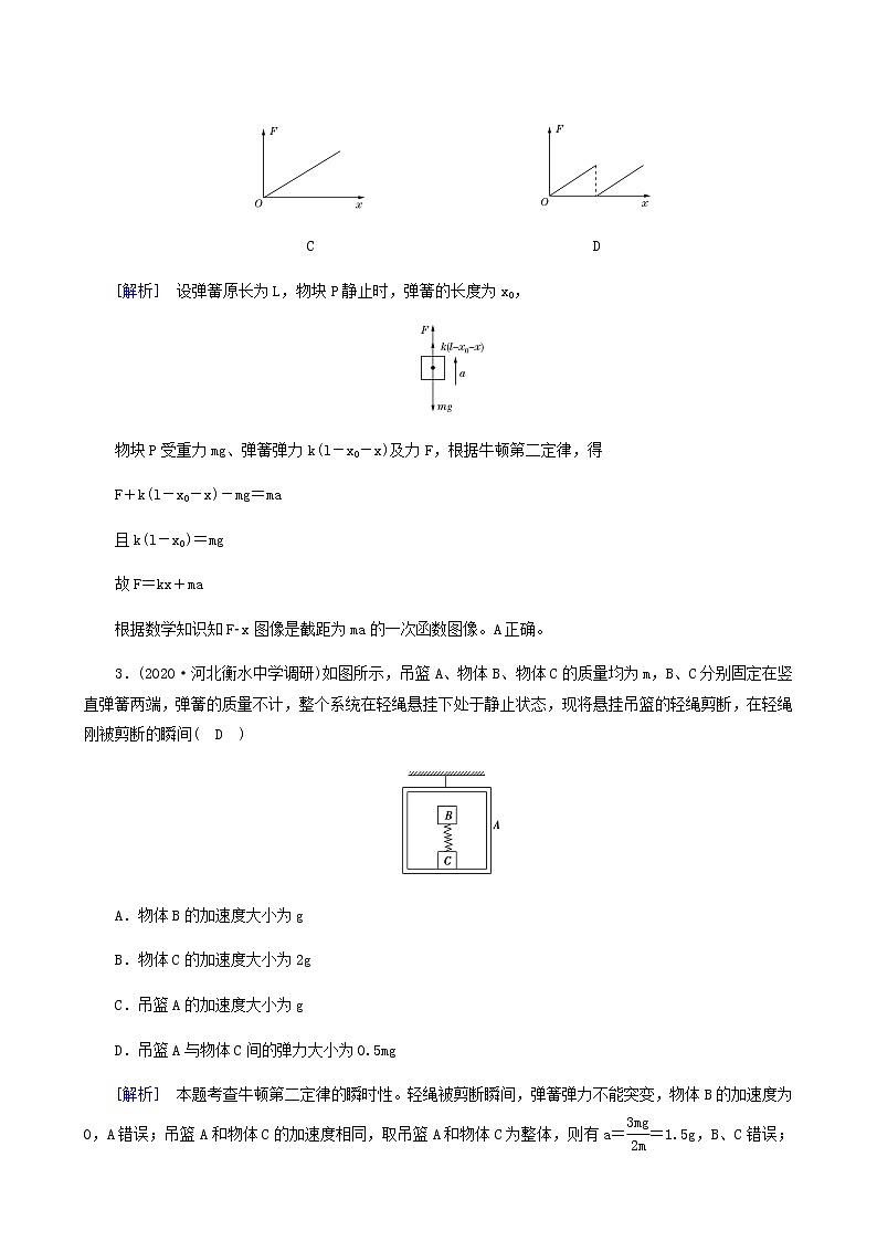 人教版高考物理一轮复习第3章牛顿运动定律第2讲牛顿第二定律的基本应用课时练含答案02
