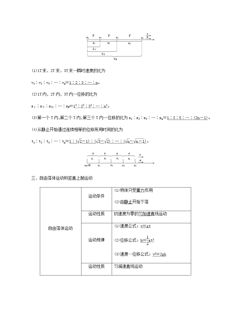 人教版高考物理一轮复习第1章运动的描述匀变速直线运动第2节匀变速直线运动的规律学案02