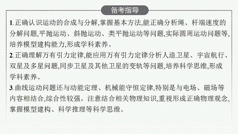 2023高考物理人教A版(2019)大一轮复习--4.1 曲线运动 运动的合成与分解(课件)03