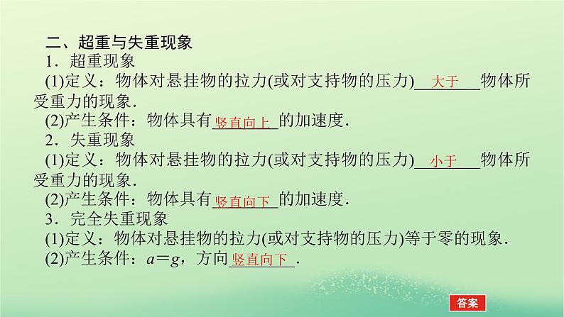 2022_2023学年新教材高中物理第四章牛顿运动定律7超重与失重课件教科版必修第一册第6页
