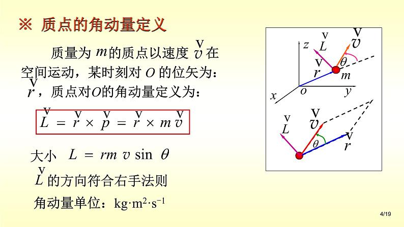 2021-2022学年高二物理竞赛课件:角动量 角动量守恒定律04