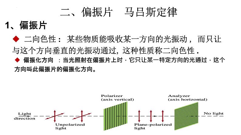 2021-2022学年高二物理竞赛课件:光的偏振性和反射和折射光的偏振07