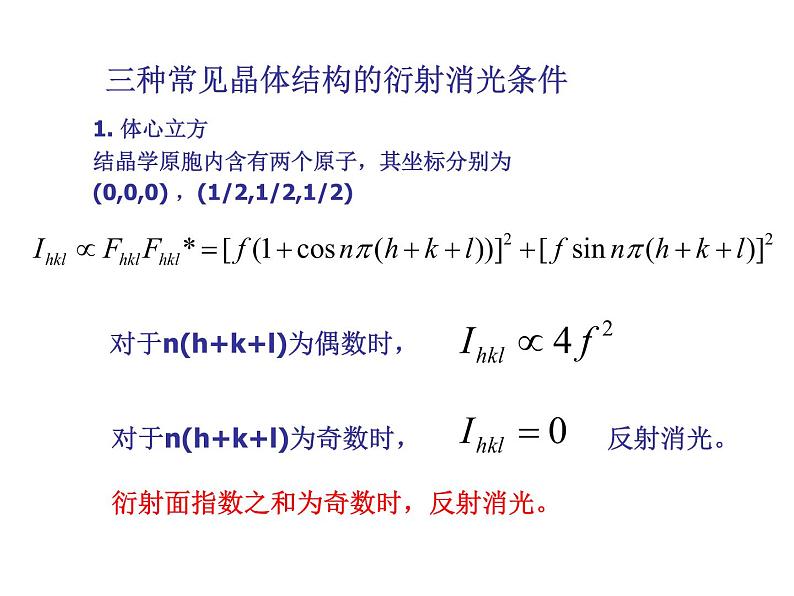 2021-2022学年高二物理竞赛课件:三种常见晶体结构的衍射消光条件第2页
