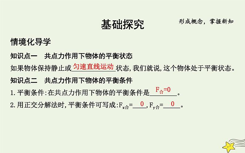 教科版高中物理必修第一册第三章6共点力作用下物体的平衡课件第4页