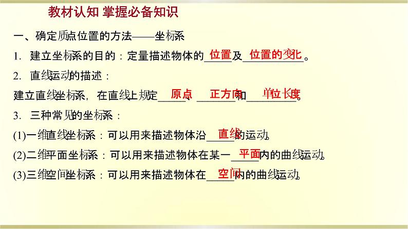 教科版高中物理必修第一册第一章2.位置位移课件第3页