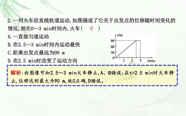 人教版高中物理必修第一册第一章2课时2位移—时间图像位移和时间的测量课件第7页