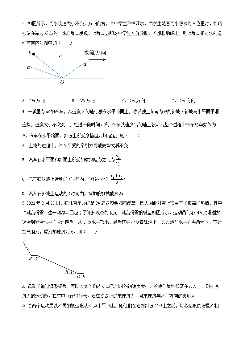 2022运城高一下学期期末物理试题第2页