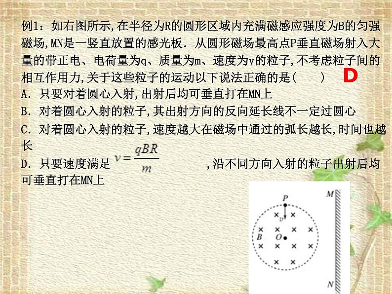 2022-2023年高考物理一轮复习 带电粒子在磁场中的运动——磁聚焦 课件05