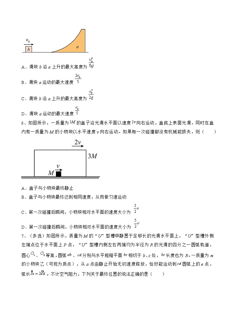 专题40 动量和能量综合问题——2023年高考物理一轮复习小题多维练(广东专用)(原卷版)第3页