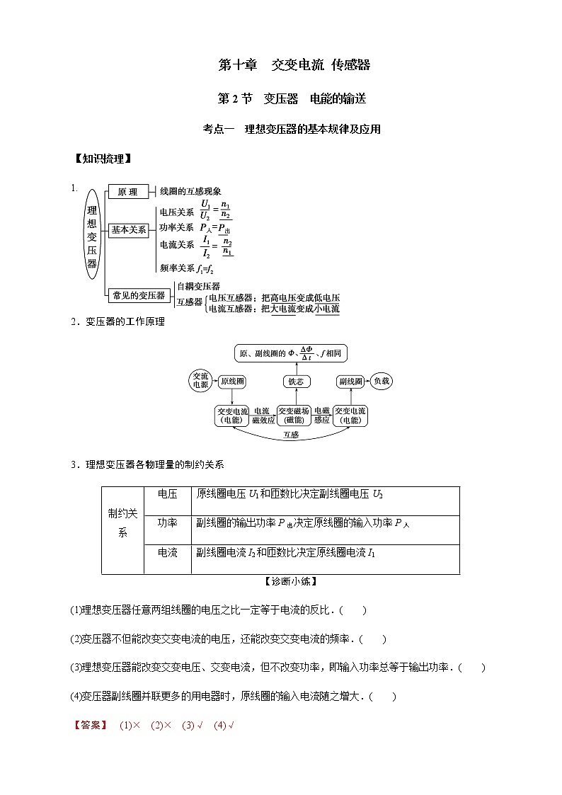 第2節(jié)　變壓器　電能的輸送（解析版）第1頁