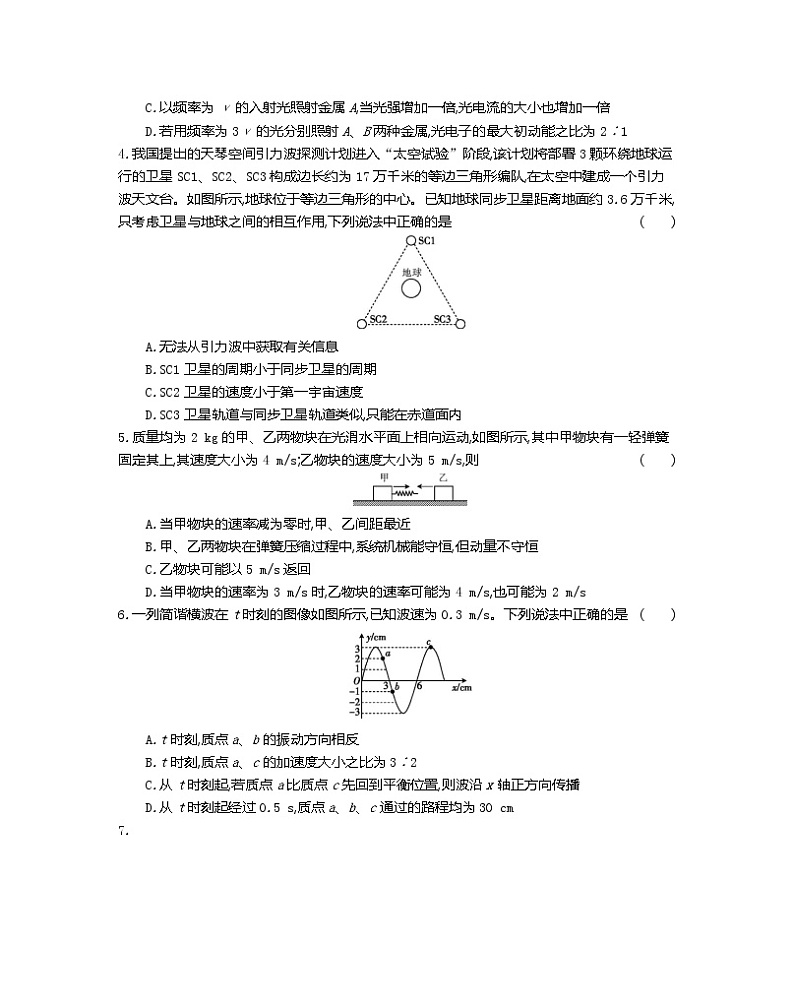 江苏省百校联考2022-2023学年高三上学期第一次考试物理试题(含答案)第2页