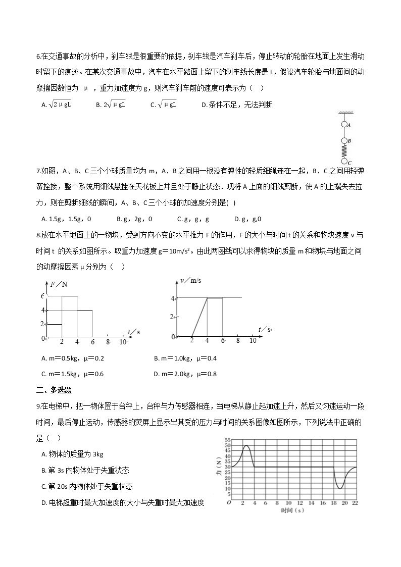 第四章运动和力的关系拓展提升-高一物理单元双卷（人教版2019必修第一册）02