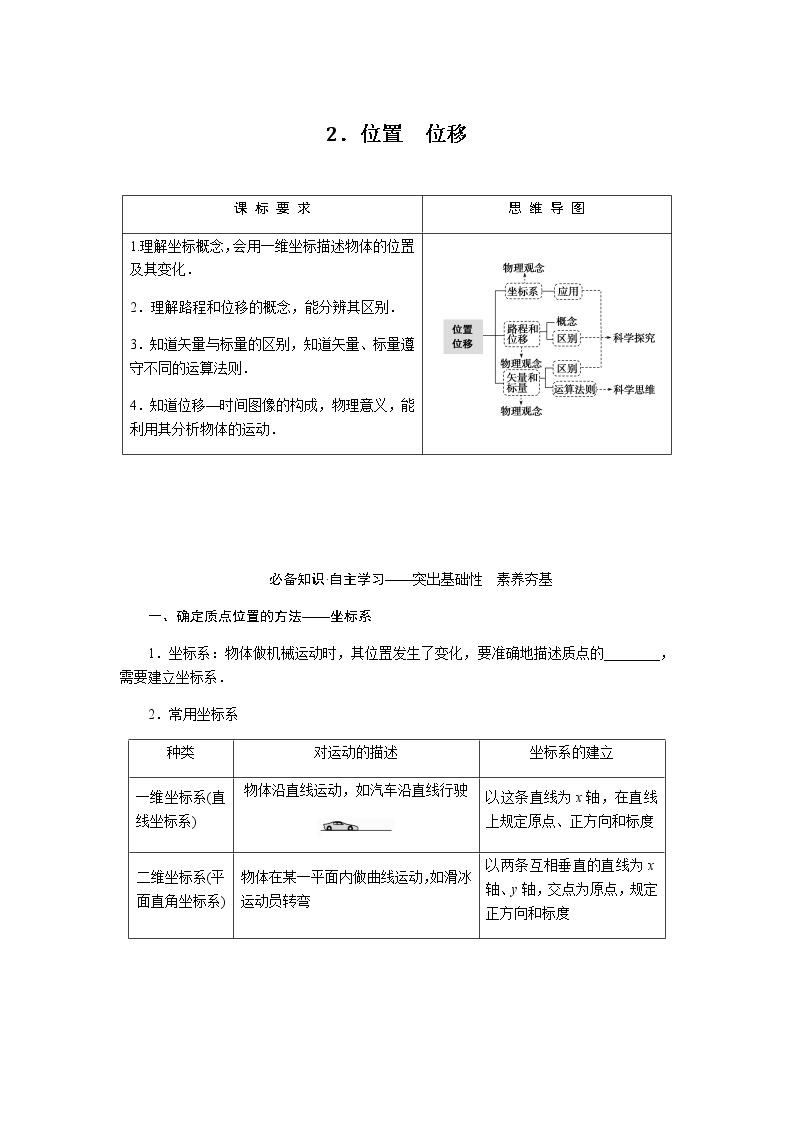 教科版高中物理必修第一册第一章描述运动的基本概念导学案+课件01