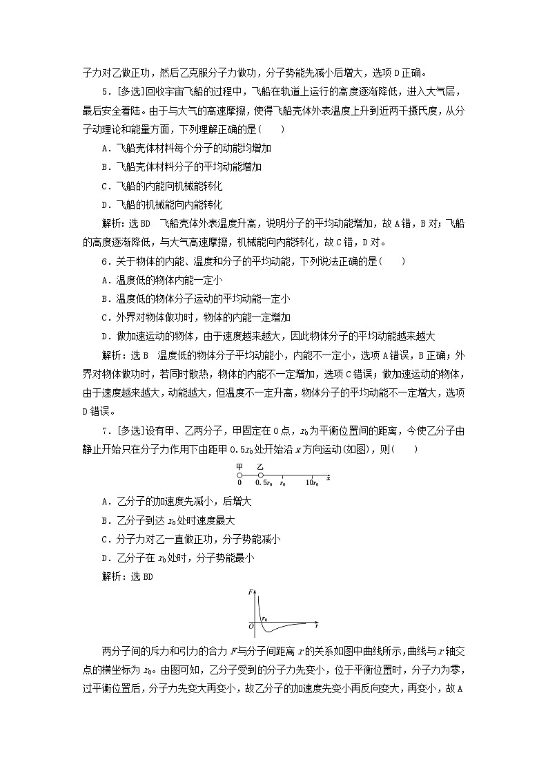 新人教版高中物理選擇性必修第三冊(cè)課時(shí)跟蹤訓(xùn)練四分子動(dòng)能和分子勢(shì)能含答案第2頁(yè)