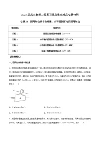 专题24 圆周运动基本物理量、水平面斜面内的圆周运动-2023届高三物理二轮复习重点热点难点专题特训