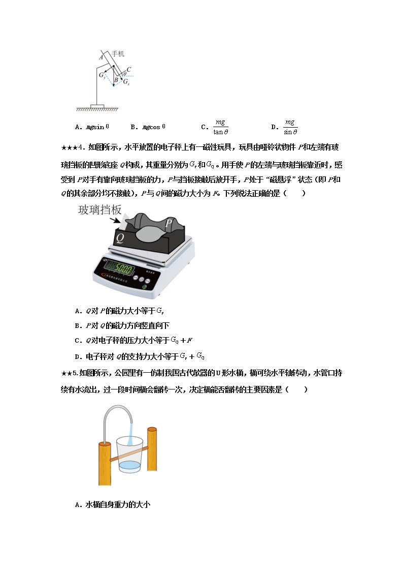 2022-2023学年人教版（2019）必修一第三章  相互作用  力1  单元检测02