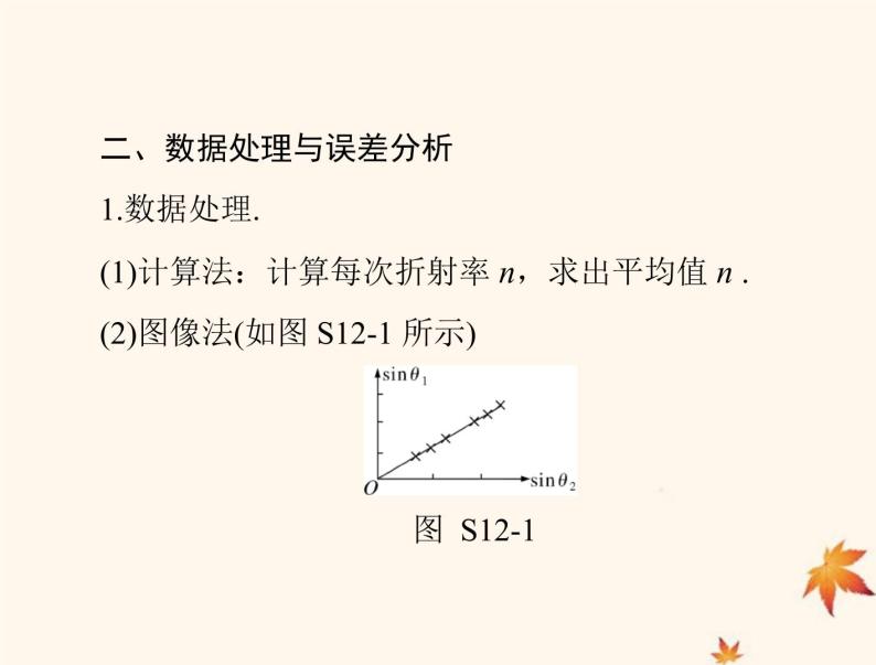 2023版高考物理一轮总复习第十五章实验十二测定玻璃的折射率课件04