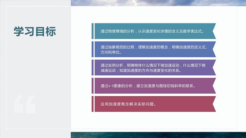 1.4 加速度 课件-2022-2023学年高一上学期物理人教版(2019)必修第一册 202