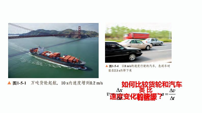 1.4 加速度 课件-2022-2023学年高一上学期物理人教版(2019)必修第一册 203