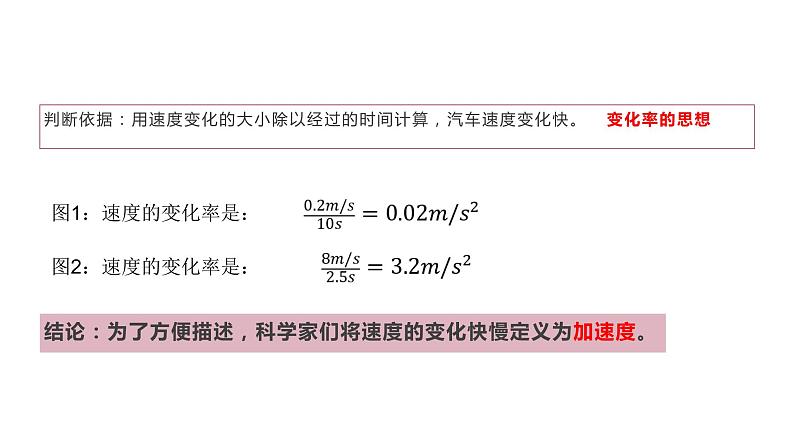1.4 加速度 课件-2022-2023学年高一上学期物理人教版(2019)必修第一册 204