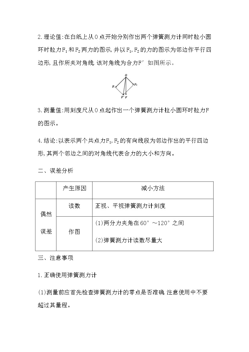 教科版高中物理必修第一册第三章相互作用课时学案02