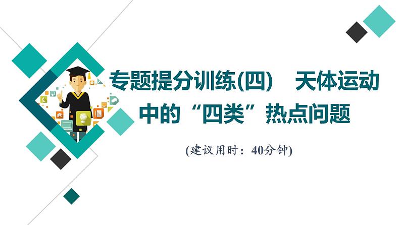 鲁科版高考物理一轮总复习专题提分训练4天体运动中的“四类”热点问题课件01