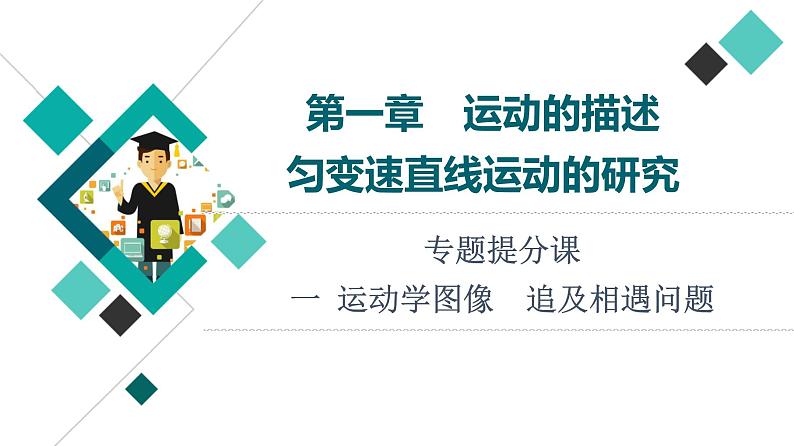 人教版高考物理一轮总复习第1章专题提分课1运动学图像追及相遇问题课件01