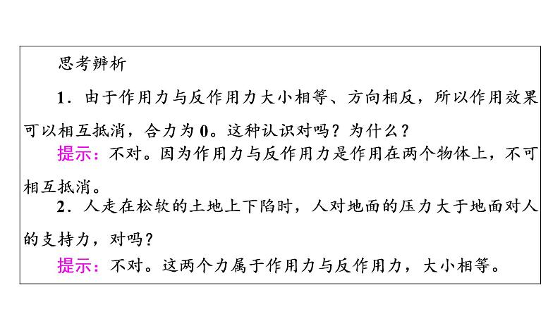 人教版高考物理一轮总复习第2章第2讲作用力和反作用力、力的合成和分解课件04