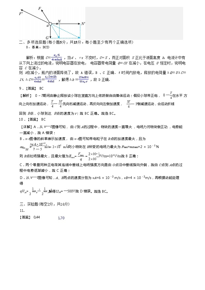 2023重庆市万州二中高二上学期10月月考试题物理PDF版含解析(可编辑)02