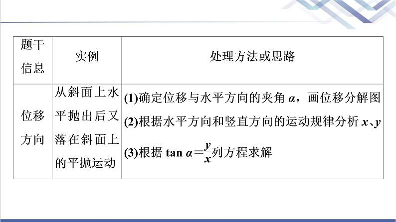 粤教版高中物理必修第二册第1章素养培优课1抛体运动规律的应用课件+学案+素养落实含答案07