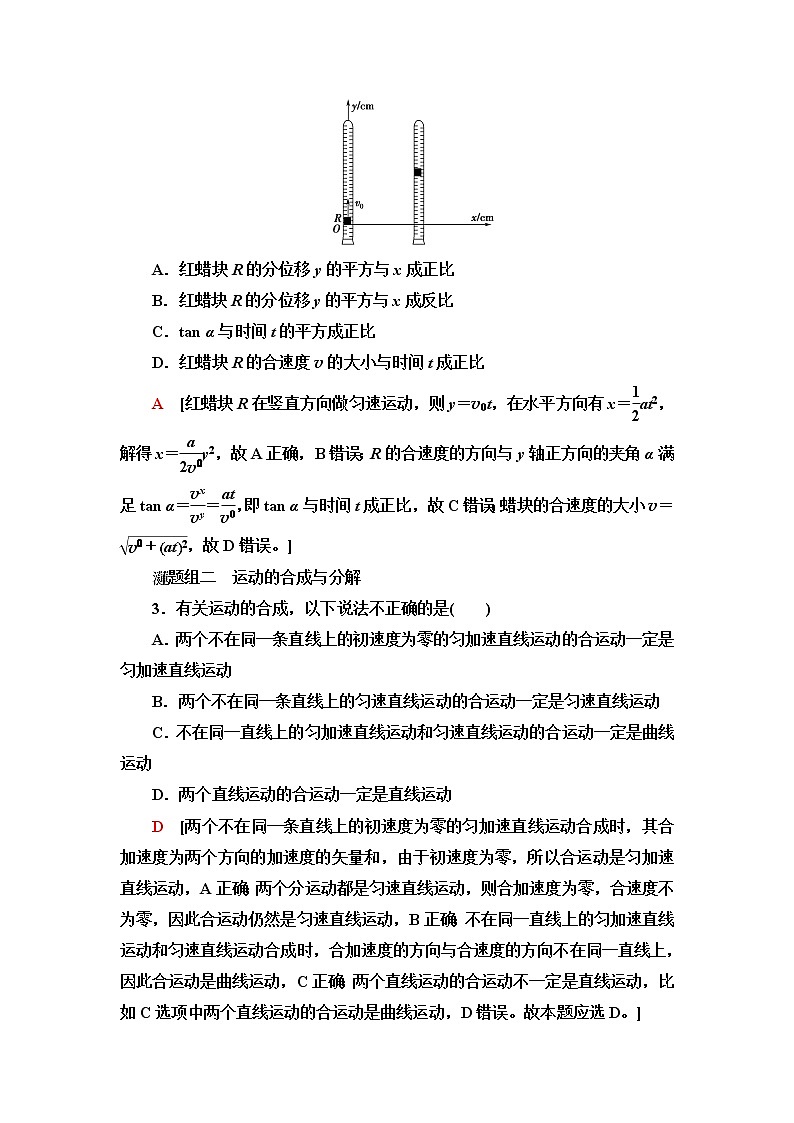人教版高中物理必修第二册第5章2.运动的合成与分解课件+学案+练习含答案02