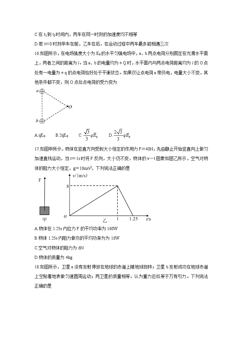 2020全国百强名校高三下学期“领军考试”物理含答案第2页