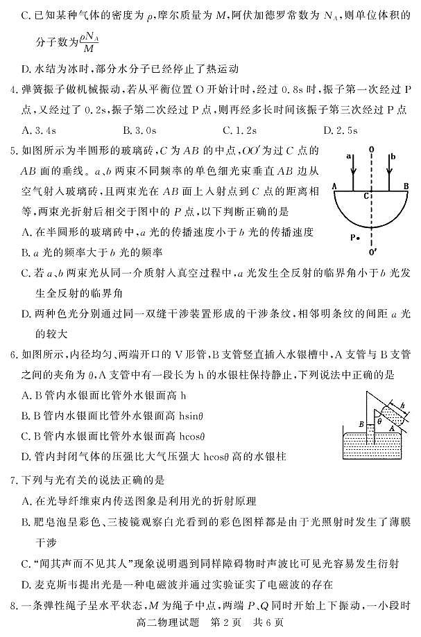 高二物理试题第2页