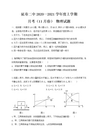 2021省哈尔滨延寿县二中高一11月月考物理试题含答案
