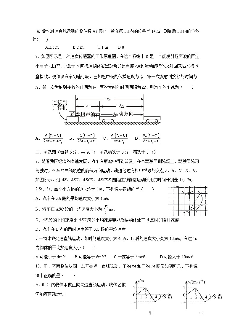 2022-2023学年湖南省邵阳市邵东市重点中学高一上学期第一次月考物理试卷第2页