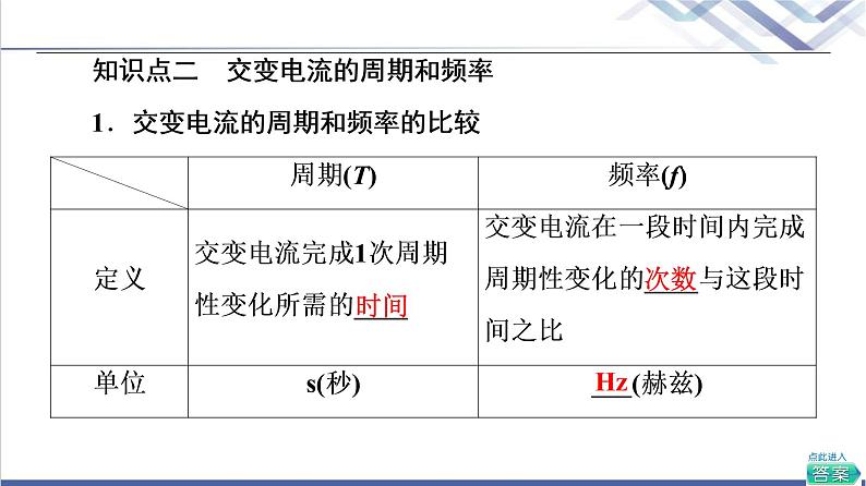 鲁科版高中物理选择性必修第二册第3章第1节交变电流的特点课件第8页