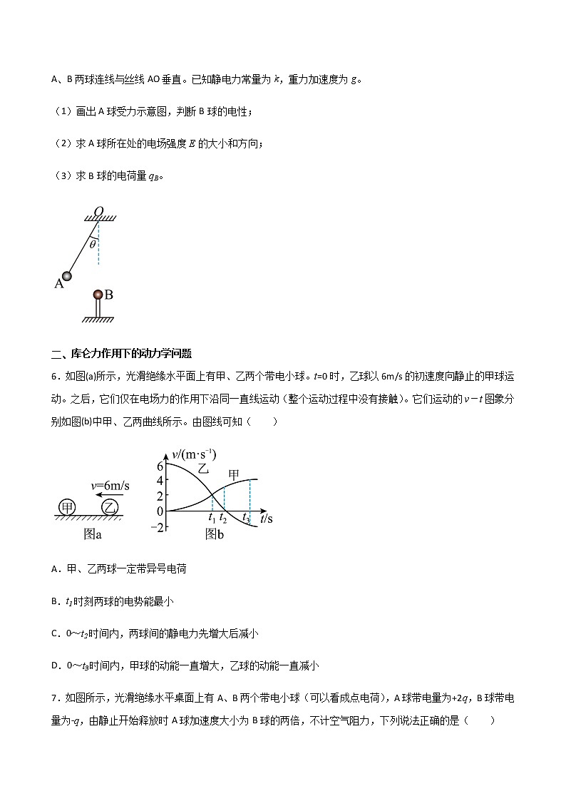 专题01 库仑定律、电场强度和电场线(知识梳理+专题过关)-2022-2023学年高二物理上学期期中期末考点大串讲(人教版2019)(原卷版)第3页