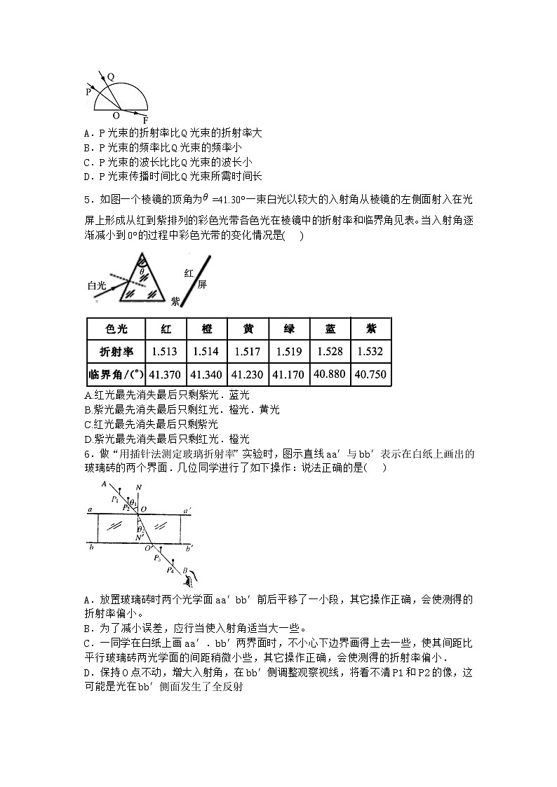 物理滬科版選擇性必修第一冊(cè)第1節(jié) 光的折射作業(yè)(2)(2)第2頁