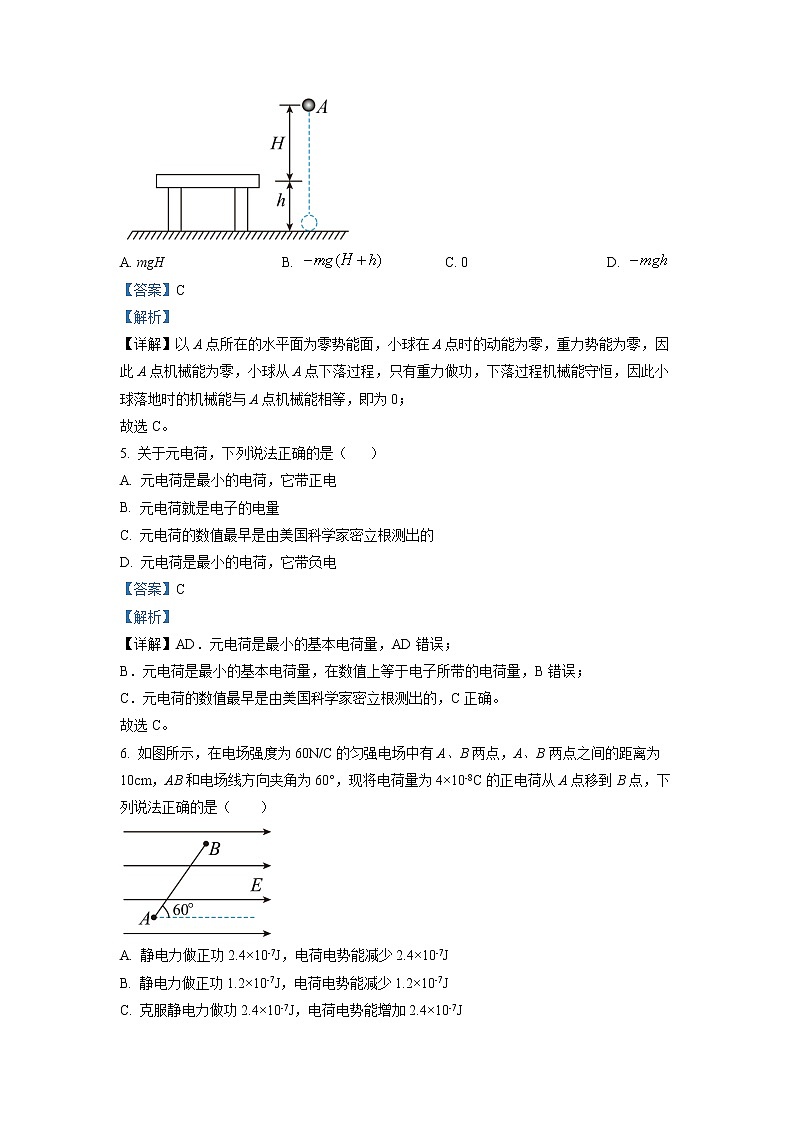 2022-2023学年上海市嘉定区第一中学高二上学期期中物理试题(合格考)(解析版)第3页