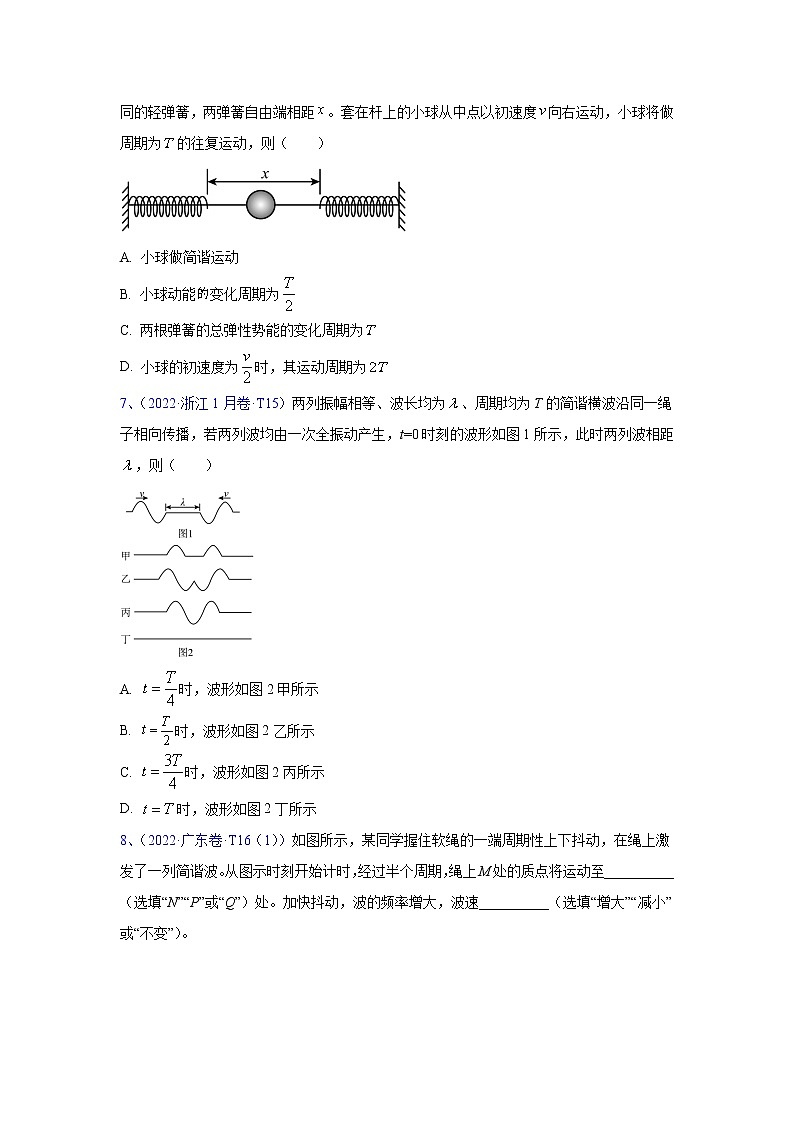 【2018-2022高考真题】高考物理五年真题汇编——专题17《振动和波》(原卷版)(全国卷地区通用)第3页