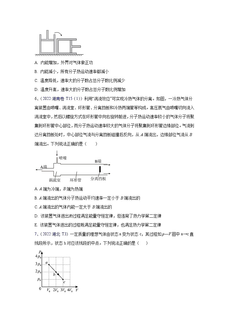 【2018-2022高考真题】高考物理五年真题汇编——专题19《热学》(原卷版)(全国卷地区通用)第3页