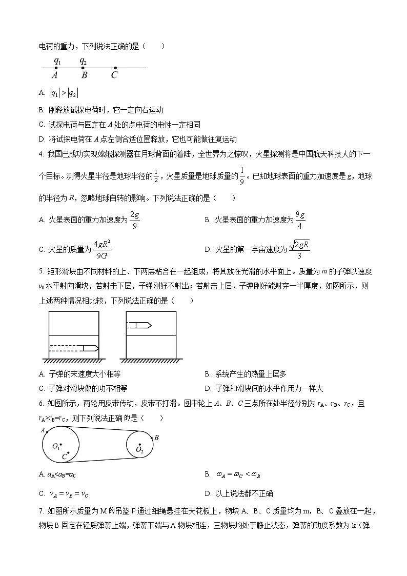 2022-2023学年辽宁省沈阳市重点高中联合体高三上学期期中 物理第2页