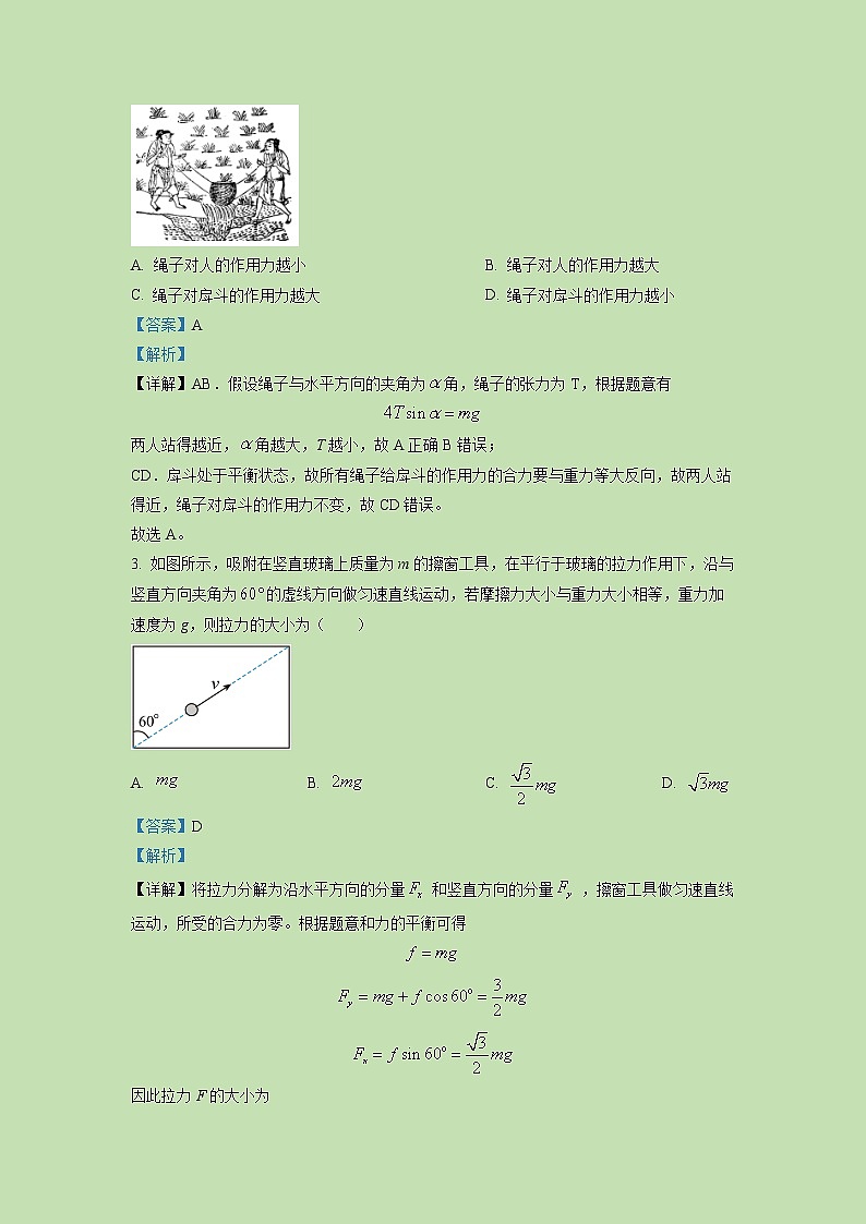 2022-2023学年辽宁省大连市第二十四中学高一上学期期中物理试题(解析版)02