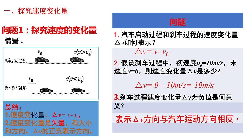 人教版必修一 1.4速度变化快慢的描述——加速度 课件第3页
