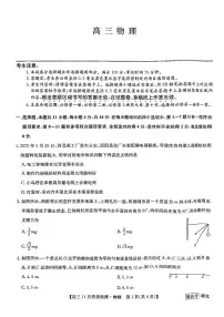 2023湖北九师联盟高三11月质量检测物理试题扫描版含答案