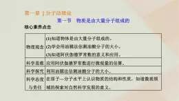 粤教版高中物理选择性必修第三册第一章分子动理论第一节物质是由大量分子组成的课件