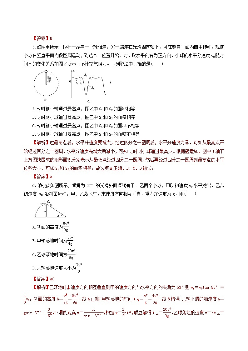 人教版高考物理二轮复习核心考点专项突破力与曲线运动含答案第3页