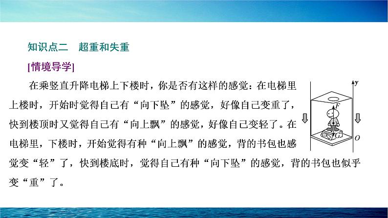人教版高中物理必修第一册第四章第6节超重和失重课件第7页