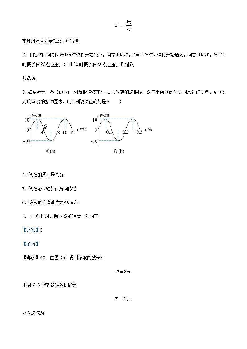 2021-2022学年湖北省黄冈市麻城市第二中学高二(下)3月物理试题含解析第3页